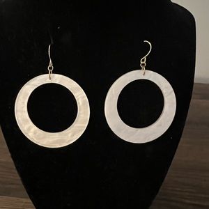 Bundle only!! White marble look earrings
